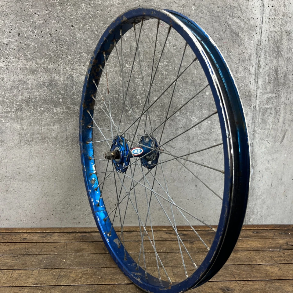 ACS BMX 24 in Front Wheel Blue Hub Old School BMX 1981 81 CMC 36 36h Cruiser VTG - Image 4 of 4