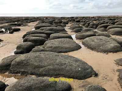 Photo 6x4 Wave-cut platform below the cliffs at Hunstanton Over the mille c2021