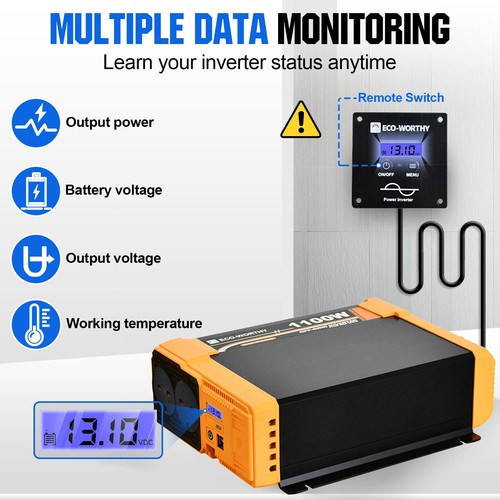 600W 1000W 2000W 3000W Watt 12V 24V Pure Sine Wave Inverter for Solar Panel Kit - Picture 24 of 47