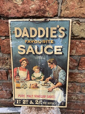 Papas Sauce Werbung Schaukartenschild