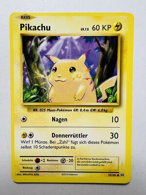 Pokemon Karte Pikachu Lv.12 35/108 Evolution Deutsch
