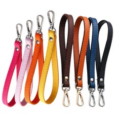 4x Replacement PU Leather Handle Wrist Strap Wristlet Solid Clutch Purse Handbag