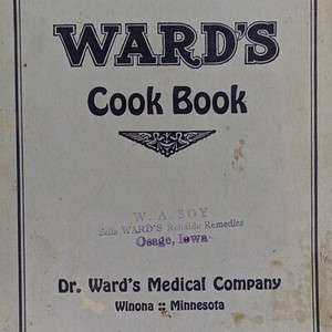 c1910s Ward's Cook Book Dr. Ward's Medical Winona MN Liniment Tonic Recipes 2J
