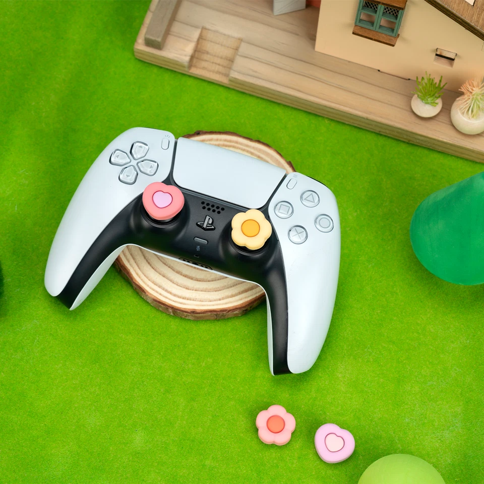 Punhos GeekShare para Switch Pro Controller PS4 PS5 Controle Heart Flower - Imagem 2 de 4