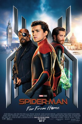 2019 Spiderman Far From Home Movie Poster 11X17 Mysterio MJ Tom