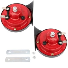 Dual Electric Snail Air Horn Kit For Trumpet Train Car Truck 135 DB 12V /24V DC