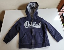 Osh Kosh B'gosh Boy's Blue Logo Long Sleeve Full Zip Hoodie Size 3T