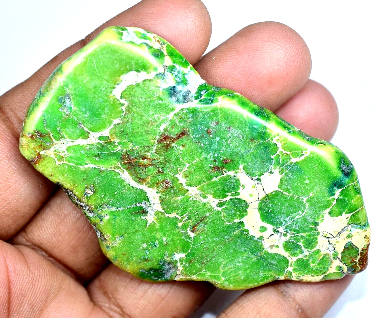 129.30 Ct Natural Green CARICO LAKE TURQUIOSE Polished CERTIFIED Untreated Slab