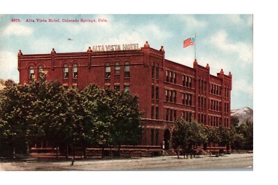 Postcard Colorado Springs CO Alta Vista Hotel c1907-1915