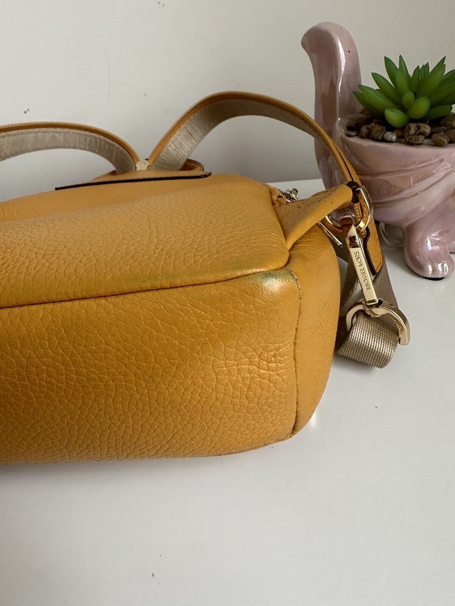Used Michael Kors Erin Small Backpack Marigold Yellow  display picture 1