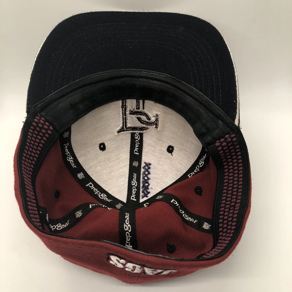 Prepgear PC JAGS Curved Bill Cap Adult Unisex Stretch Band Black Red Size S/M - Image 4 of 4