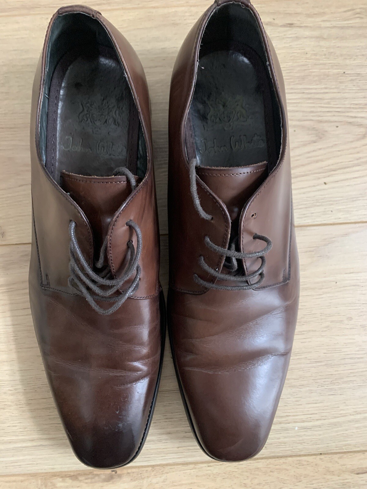 SAOLA John White scarpe Derby uomo taglia 10 UK Tomaia interna in pelle suola antiscivolo