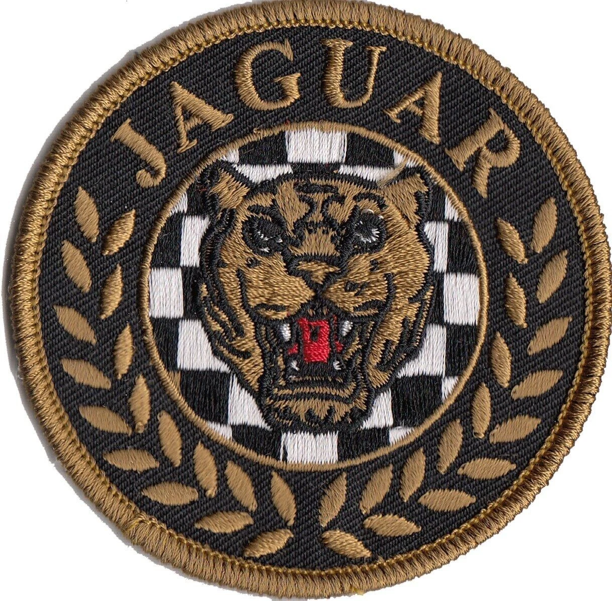 Big Jaguar Iron-On or Sew-On Embroidered Patch Diameter 10" (Inches)