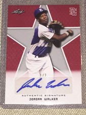JORDAN WALKER 2019 Leaf Perfect Game Direct Red Autograph #1/2 CARDINALS
