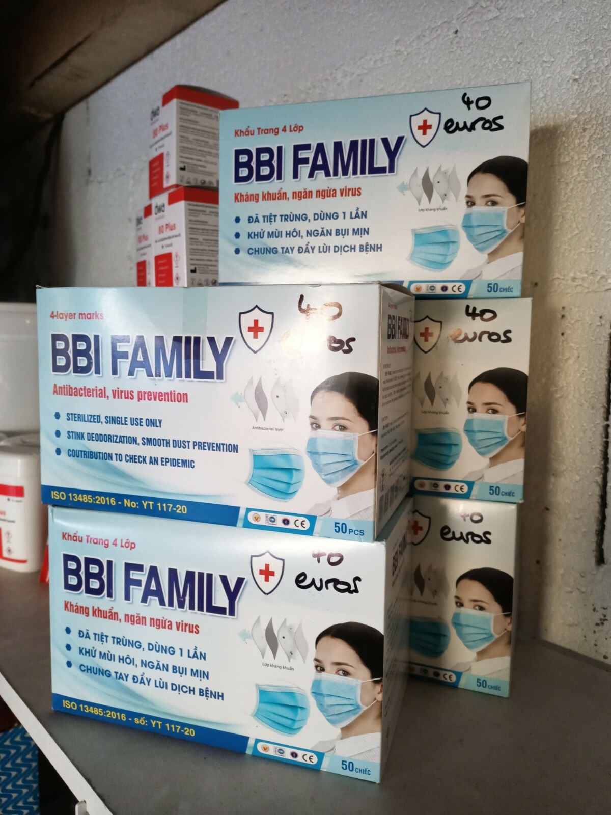 Masque type 1 stérile pour protection en milieu clos et bureau