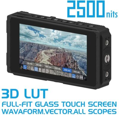 Fotga E50 5-Inch 2500nit On-Camera Field Monitor Touch Screen 4K HDMI SDI 3D LUT