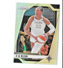 A'Ja Wilson 2024 Panini Prizm WNBA Silver Prizm Refractor #86