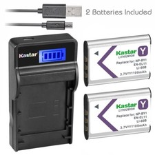 NP-BY1 EN-EL11 LI-60B Battery  Slim LCD Charger for Nikon Coolpix S550 S560
