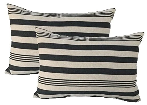 Black Striped Modern Home Décor Pillows