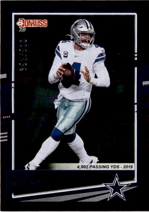 2020 Donruss #78 Dak Prescott Press Proof Silver #/100 Dallas Cowboys