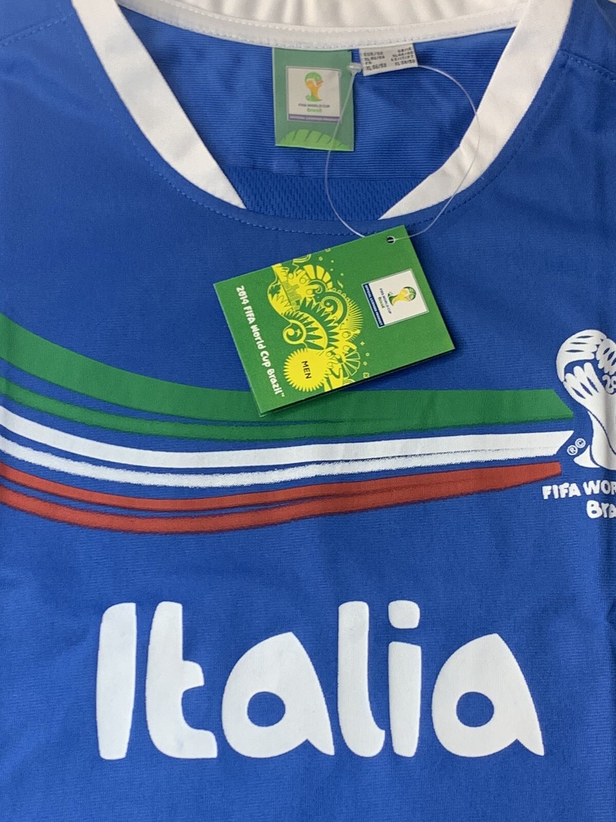 イタリア代表　シャツ　ジャージ　ウォームアップ　スーツ　2014年ワールドカップ NWT 2014 FIFA World Cup Italy Home Jersey Blue Size Mens XL