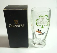 GUINNESS STOUT Beer Shot GLASS Malaysia TOUCAN FLYING 2012 St Patrick's Day 4" 