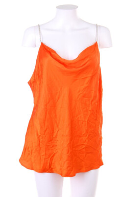 MANGO Top Rhinestones XL orange