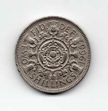 1966 GREAT BRITAIN  QUEEN ELIZABETH II    TWO SHILLINGS  