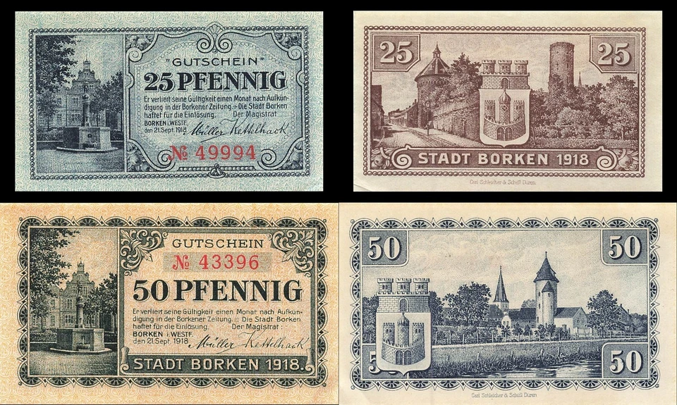 2 x Notgeld BORKEN Stadt - Bild 1 von 1