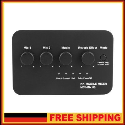 Kompakter Karaoke-Audiomixer 3,5-mm-AUX-BT-Anschluss für KTV-Verstärkerlautsprec