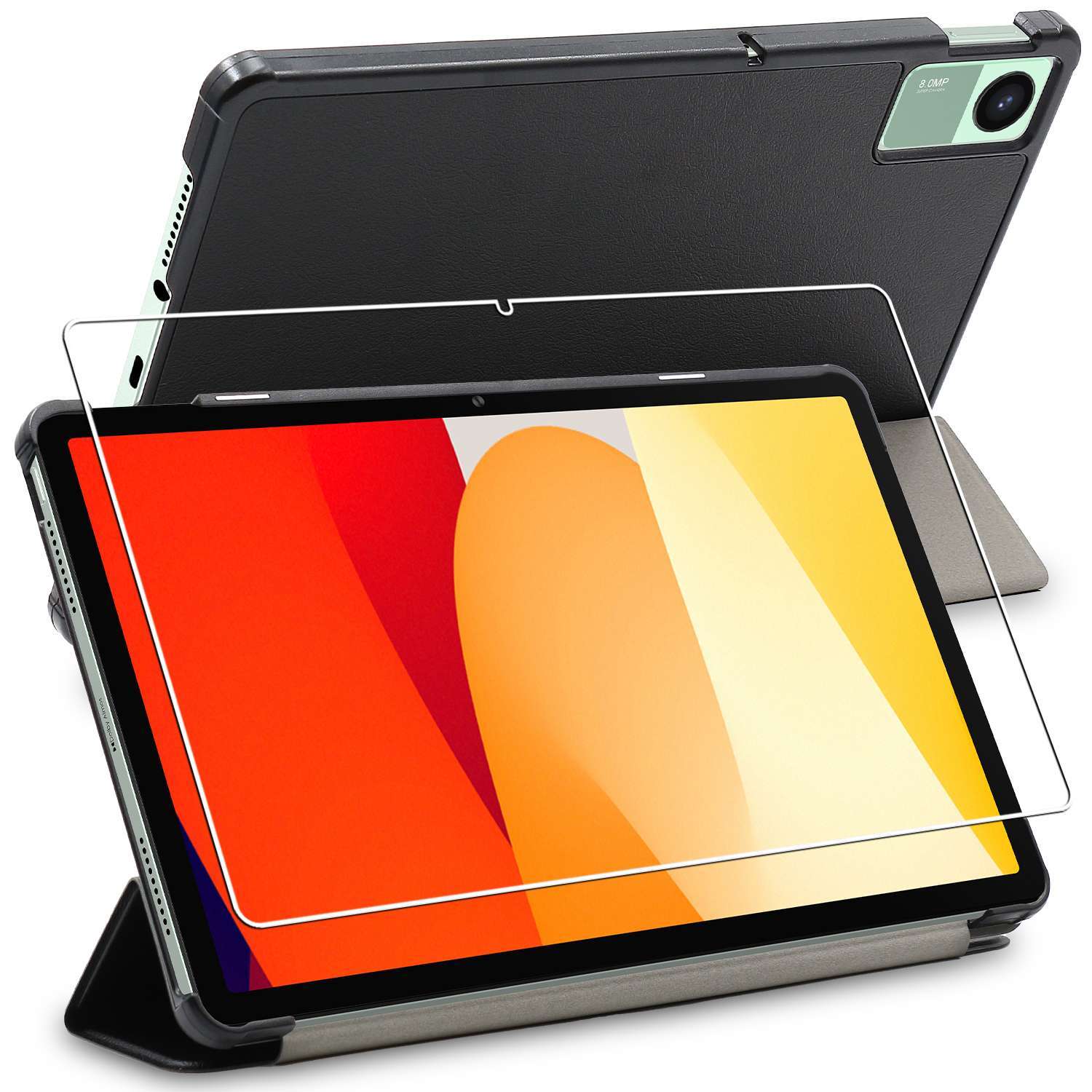 Housse Xiaomi Redmi Pad SE noire idéale pour le bureau ou les voyages