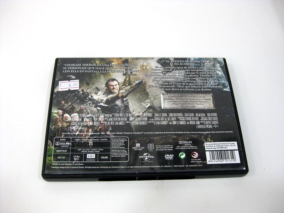 Snow White And The Huntsman DVD Kristen Stewart Chris Hemsworth - Image 2 of 2