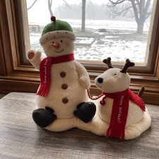 2004 Hallmark Jingle Pals Snowman Dog Animated Musical Plush - Tested Works
