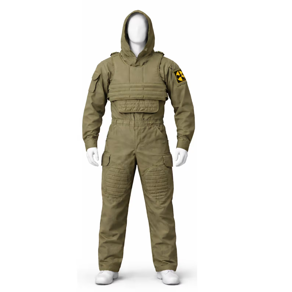 Military Tactical Suit Olive Green, Hooded Cosplay Jumpsuit Outfit 