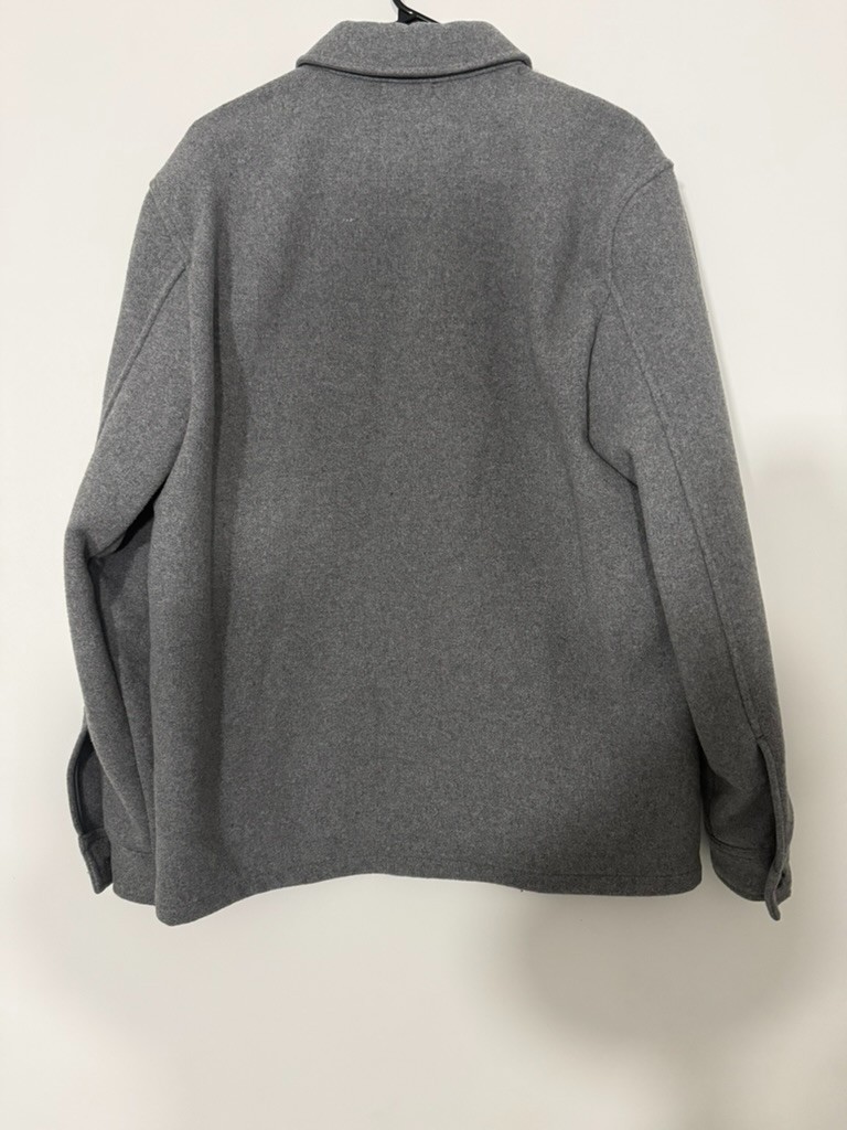 GAP Gray Wool Button-Front Shirt Jacket Wool Blen… - image 2