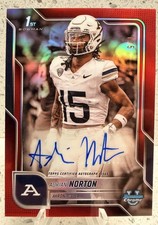 2025 Bowman University Chrome - Adrian Norton Auto /5 - Red Refractor