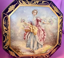 Exquisite Rare Large Sevres  QualiityPorcelain Artist Signed Jewel Box - Bombois