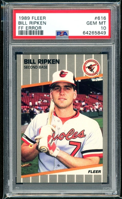 Bill Ripken 1989 Fleer FF Error Rare PSA 10 Gem Mint BULLSEYE ON ELBOW VARIATION