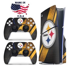 Pittsburgh Steelers PS5 Console  Controller Vinyl Skin Wrap Decal Set