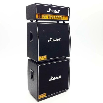 Miniature Marshall JCM800 3 Stack Black Sound Amplifier Property merchandise