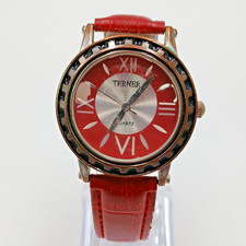 Terner Quartz Watch Red Dial Roman Numerals A...