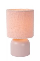 Tischleuchte Schlafzimmer Stoff Schirm Pink 28 Cm E14 Nachttisch Lampe Blendarm
