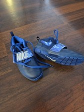 Nike Team Hustle D8 Boys Sz 3Y Blue Camo Sneakers Basketball Shoes