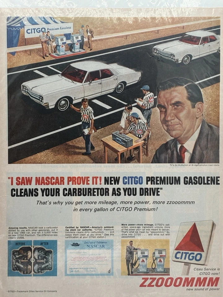 Ed McMahon Vintage 1967 Citgo Original Print Ad 8.5 x 11" - Image 2 of 2