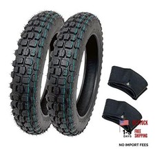 3.00-12 Knobby Tire Set of 2, w/Inner Tubes, Trail/Pit  Off-road, All-season