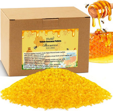 5LB Yellow Beeswax Pellets Food Grade Beeswax Triple Filtered Beeswax for Candle