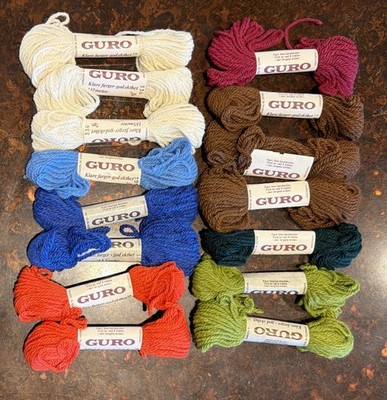 Lot of 15 Guro Norway Needlepoint Tapestry Wool Viscose Yarn Multi Color