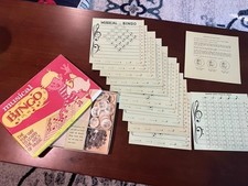 Vintage 1948 Musical Bingo Board Game Collectible Complete