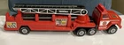 Vintage 1978 Tonka Fire Engine Rescue Truck No. 9 with 3 ladders 23 1/2" long