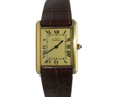 Cartier Tank Vermeil Sterling Silver Vintage Must de Cartier Argent Quartz Watch